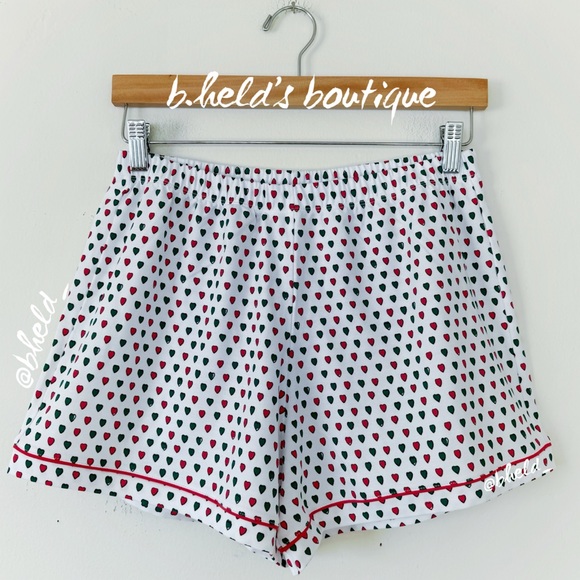 Roller Rabbit Holiday Hearts Polo Pajamas Red/Green Small Dreamland Day 12 NWT - Picture 10 of 13